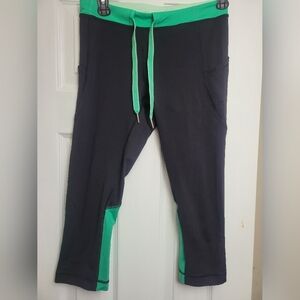 lululemon athletica Gray and Green Leggings